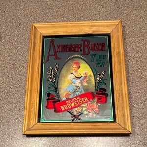 Budweiser Vintage Art with Gold Frame